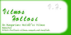 vilmos hollosi business card